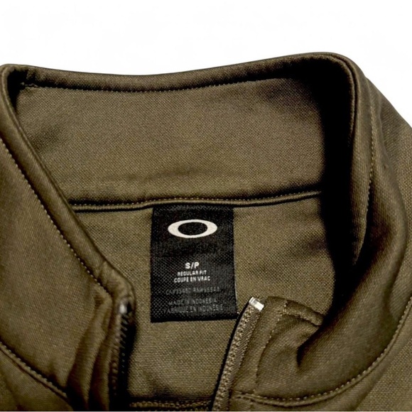 Oakley Women's Small Quarter Zip Fleece Sweatshirt Mock Neck Green - Picture 6 of 7